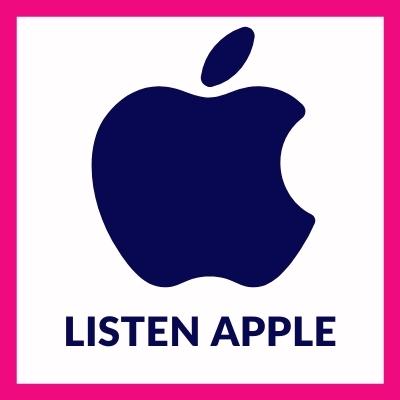 Button, Apple Logo For Just Keep Learning Podcast