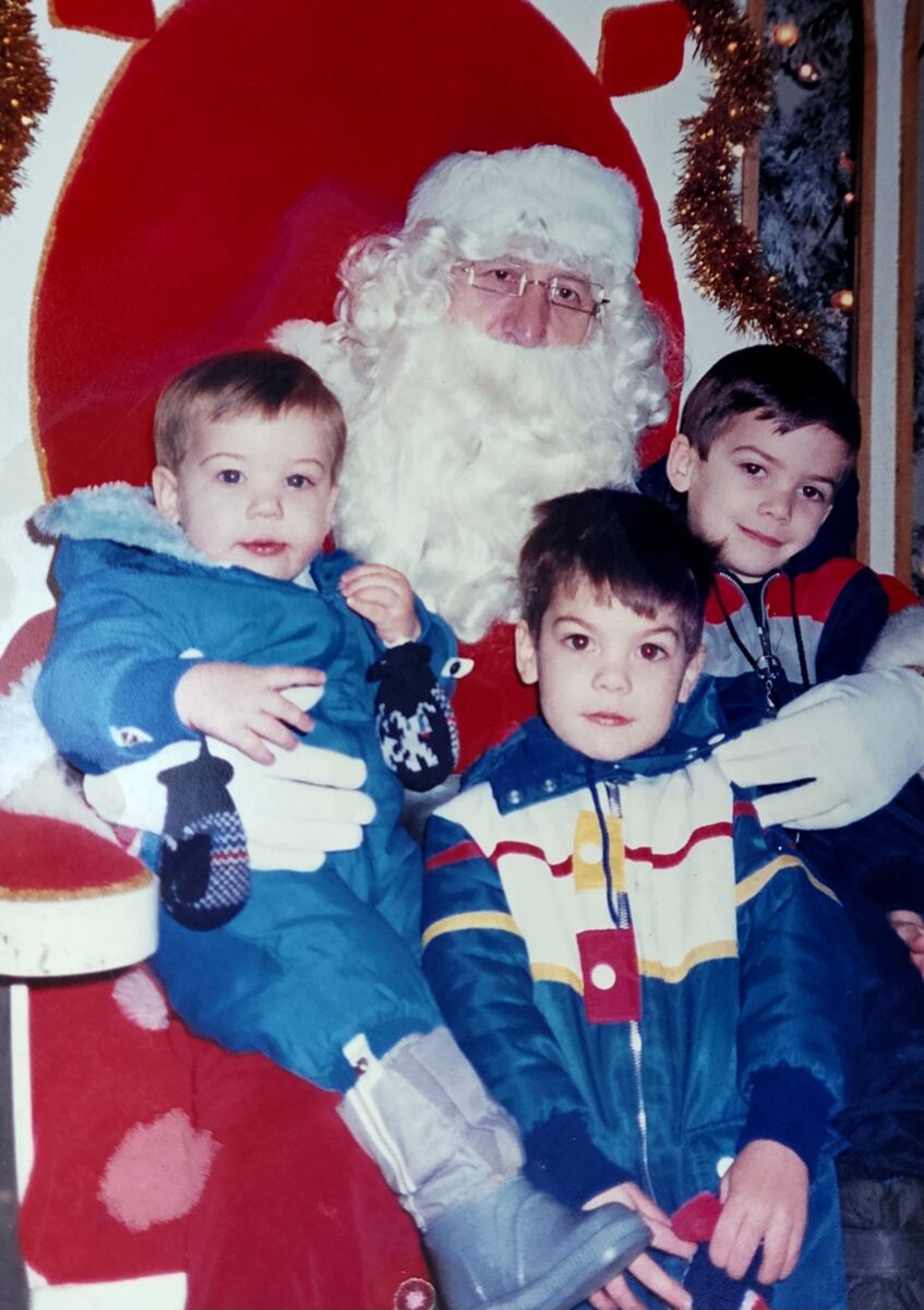 Nolan Brothers With Santa