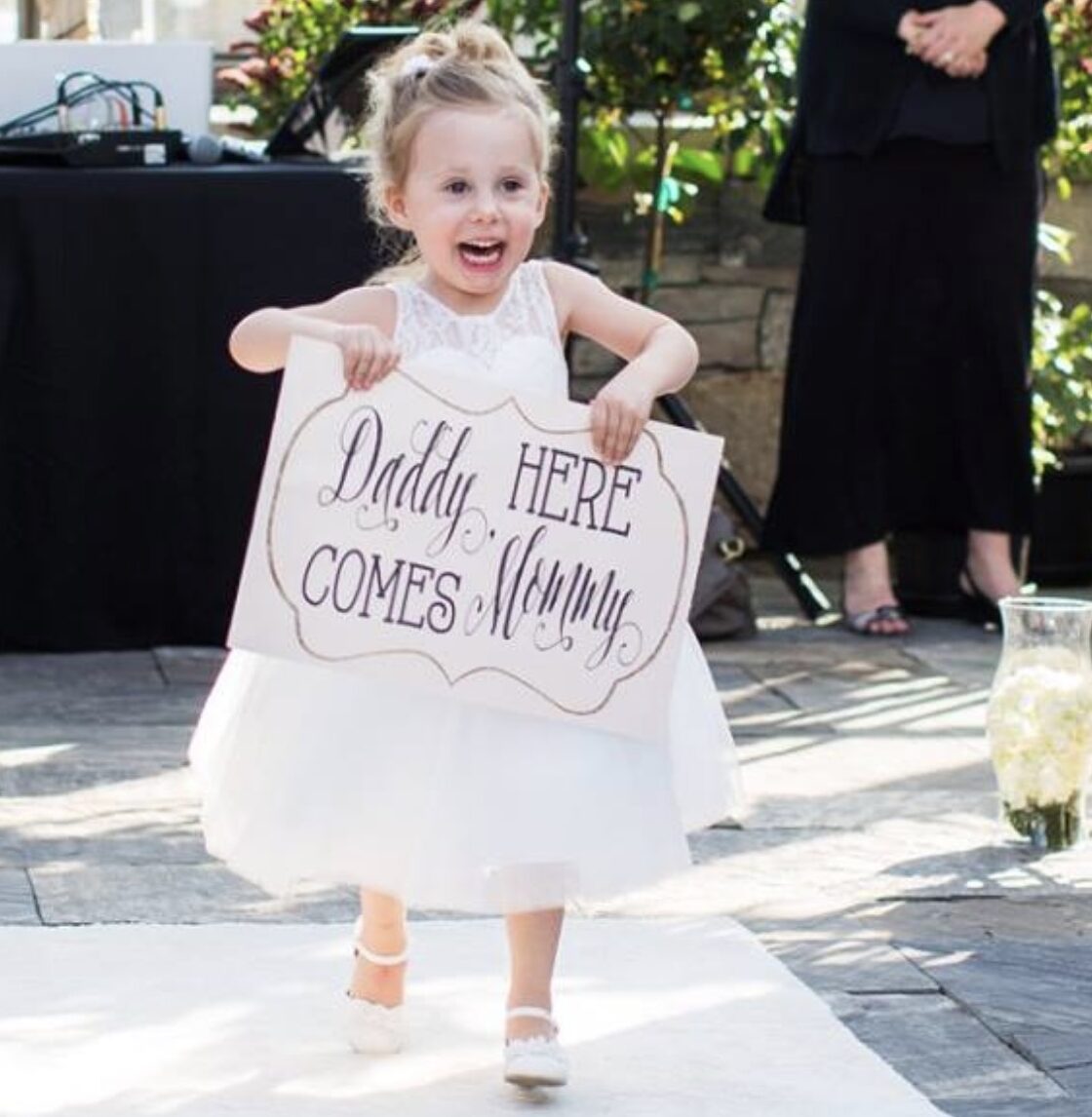 Chloe Nolan Running Down Wedding Aisle